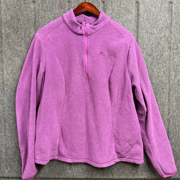 Quechua Sweaters - Quechua Purple Quarter-Zip Fleece Pullover